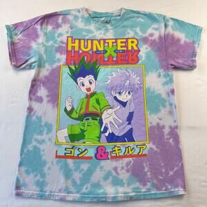 Hunter X anima tie-dye T-shirt Size Medium Purple Blue